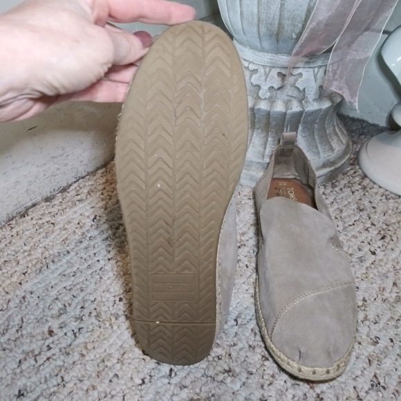 Toms Alpargata Deconstructed Taupe Suede Rope Trimmed Espadrilles - Picture 8 of 11